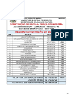 PLANILHAS RESUMO CONSTUÇÃO ESCOLA COSMORAMA 14.02.2023. Atualizada