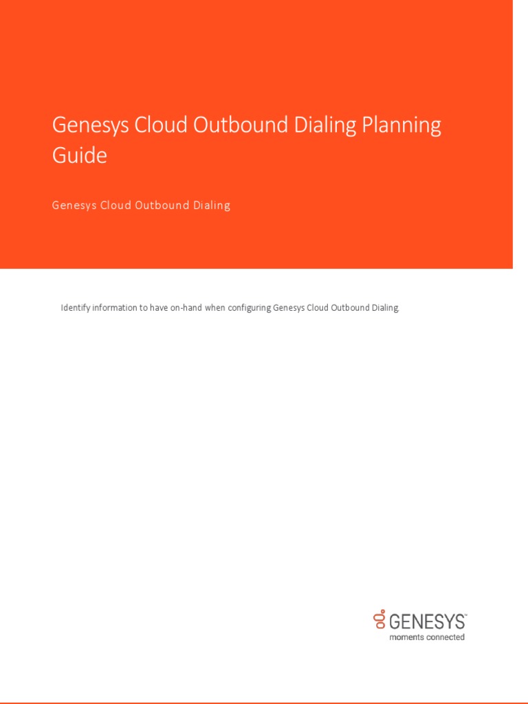 Genesys Cloud Dialing Setup Guide | PDF | Cloud Computing | Computing