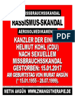 Rassismus-Skandal - Kanzler Der Einheit Helmut Kohl (CDU) Ist Nach Sexuellem Missbrauchsskandal Am 15.01.2017 Gestorben.