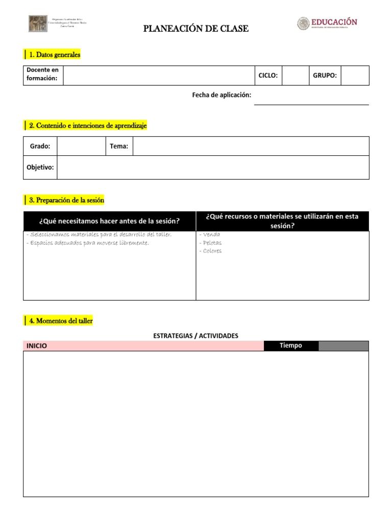 Planeación Didáctica de Clase | PDF | Evaluación | Aprendizaje