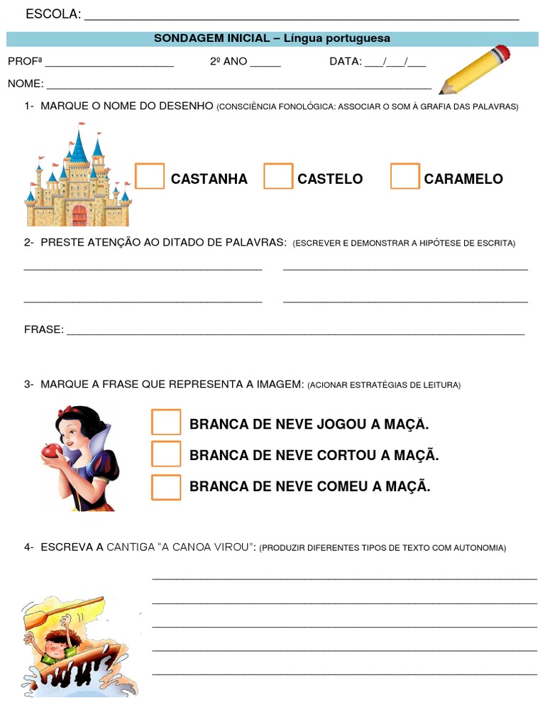 Sondagem Inicial 2 Ano | PDF