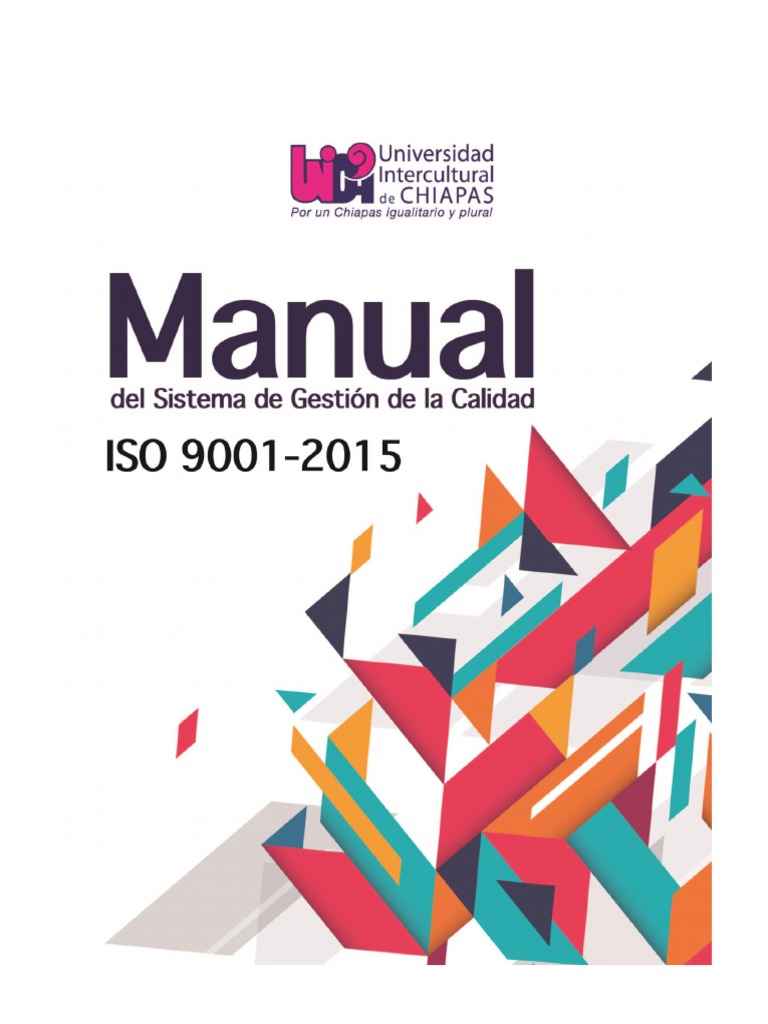 Manual ISO 9001:2015 Calidad UNICH | PDF | Sistema de manejo de calidad ...