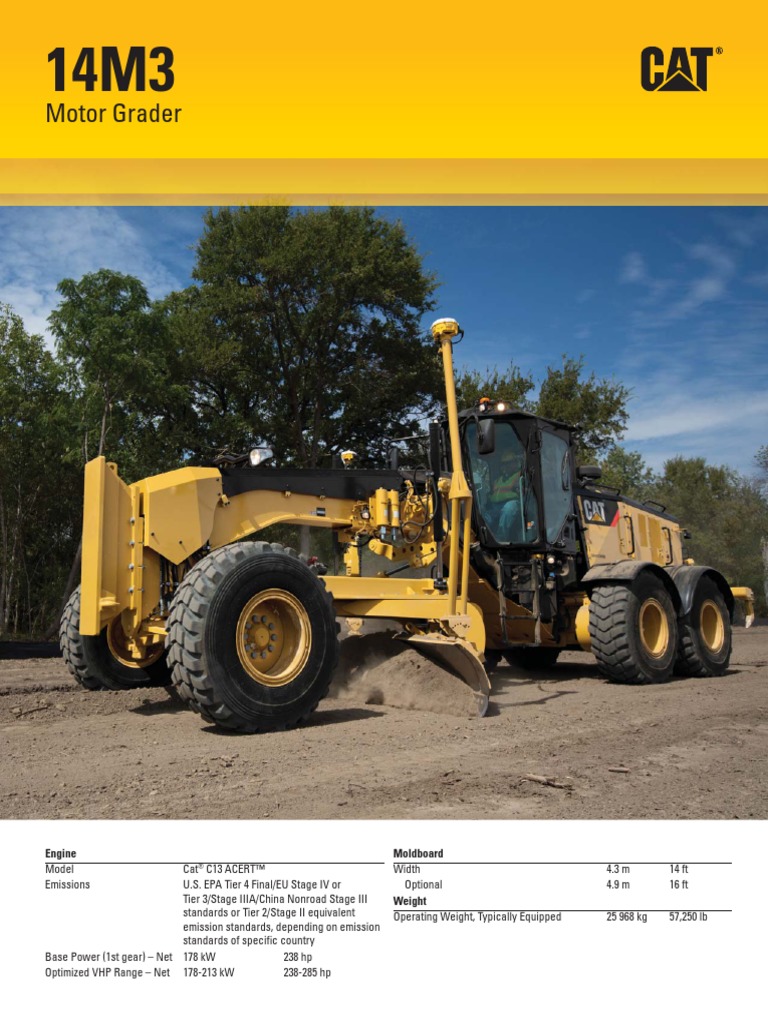 14m3 Grader | PDF | Vehicle Technology | Mechanical Engineering