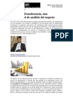 Precios de Transferencia, una oportunidad de análisis del negocio - Sep 2011 - Legal Today - Sala & Serra Abogados