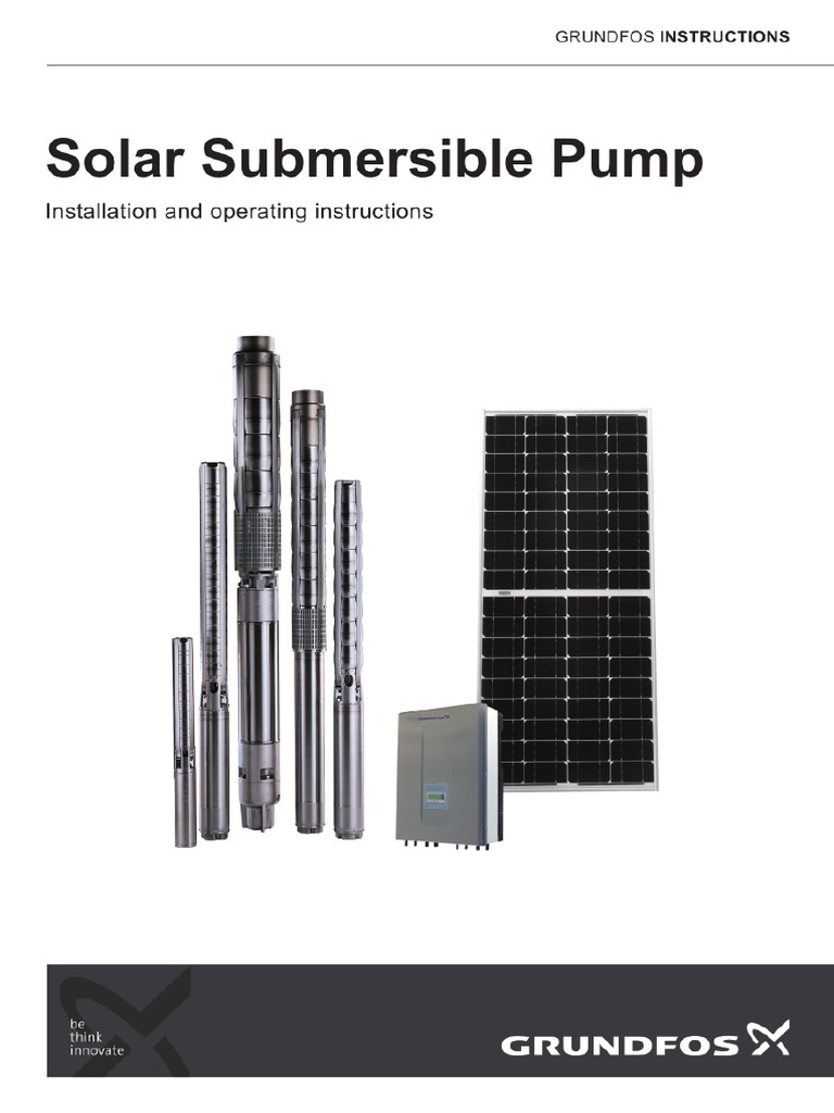 Solar Submersible Pump Installation And Operation Instruction Manual