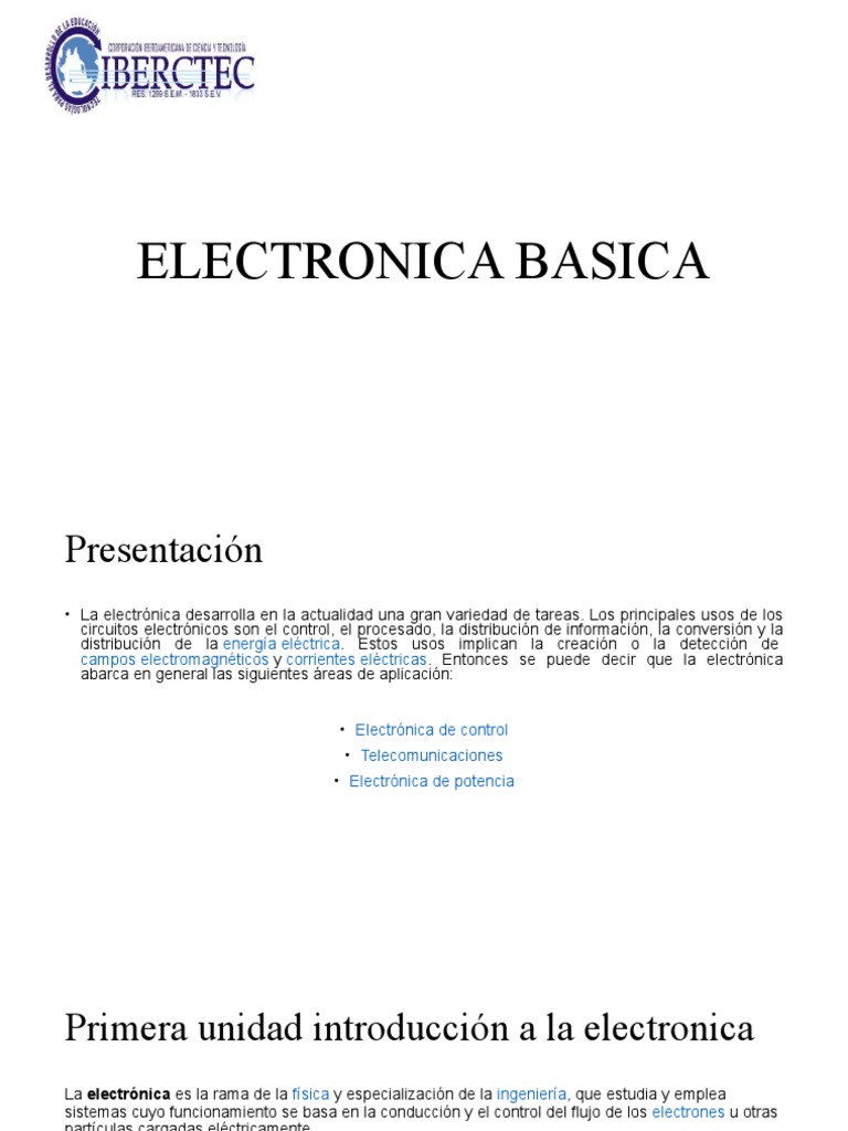 Electronica Basica PDF Electrónica Electricidad