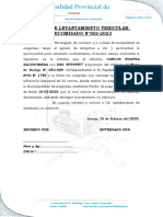 Acta de Levantamiento N°002-2023