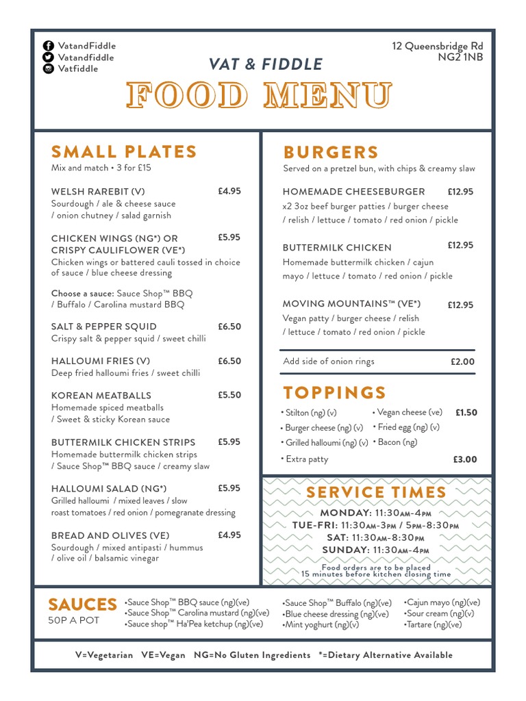 Vat Summer Menu June23 PDF Hamburgers French Fries