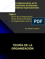TEMA II - TEORÍA GENERAL DE SISTEMAS A