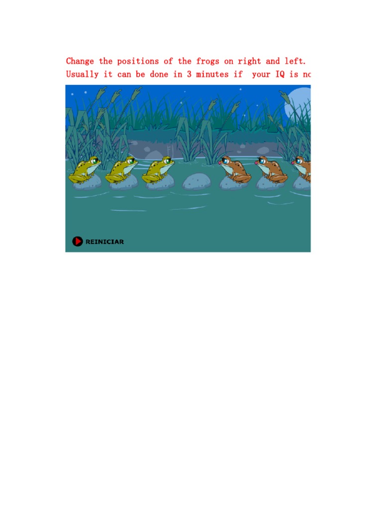 Frog Position Swap Challenge | PDF