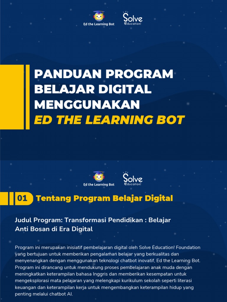 Panduan Menggunakan Ed the Learning Bot | PDF