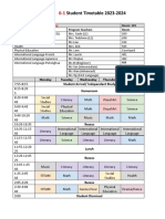 Timetable