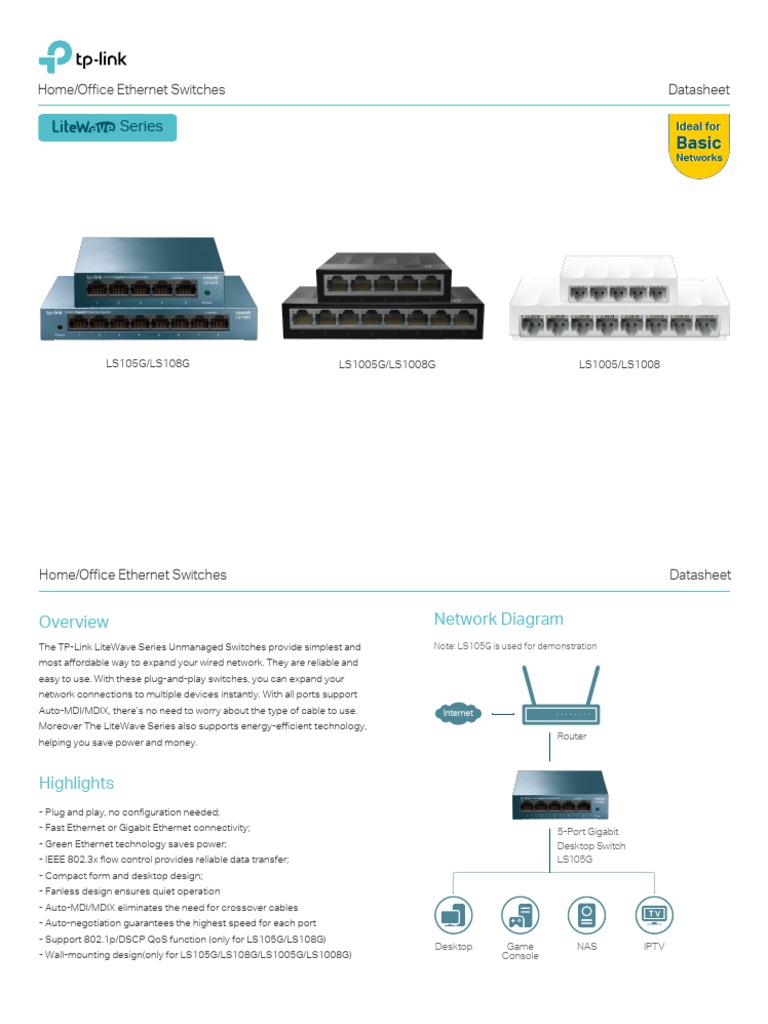 LiteWave Switch Datasheet | PDF | Network Switch | Computer Network