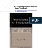 Investments An Introduction 9th Edition Mayo Test Bank