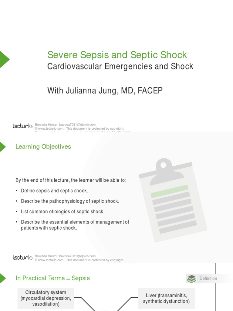 Emergency Medicine Sepsis | PDF | Sepsis | Shock (Circulatory)