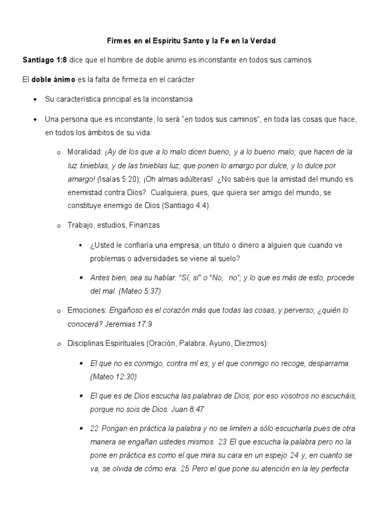 Firmes en El Espíritu Santo y La Fe en La Verdad | PDF | Fe | Verdad