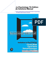 Invitation To Psychology 7th Edition Wade Solutions Manual