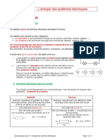 Chapitre 18 Cours L'énergie Des Systèmes Électriques