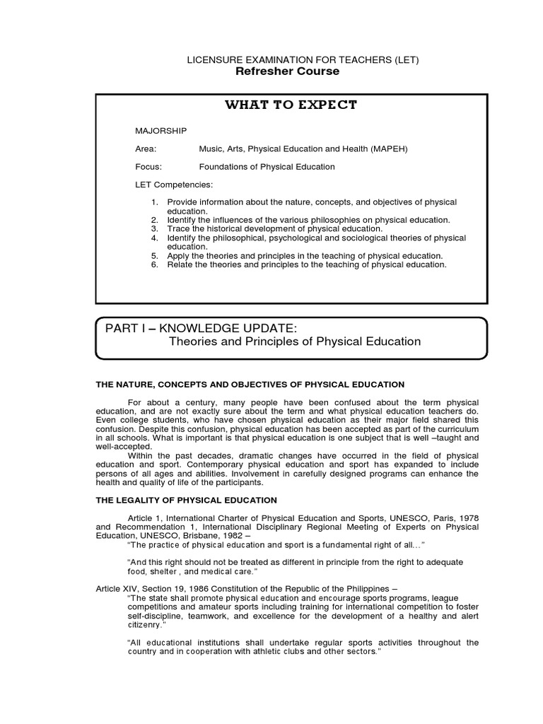 PE - LET Reviewer | PDF | Objectivity (Philosophy) | Epistemology
