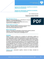 Eficacia de Un Programa de Estimulación Cognitiva en Memoria de Trabajo y Velocidad de Procesamiento