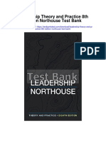 Leadership Theory and Practice 8th Edition Northouse Test Bank