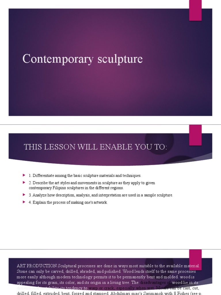 Contemporary Sculpture Techniques Explained | PDF | Sculpture | Casting