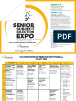 Senior Subject Selection Expo Program 2023