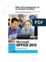 Microsoft Office 2013 Introductory 1st Edition Vermaat Test Bank