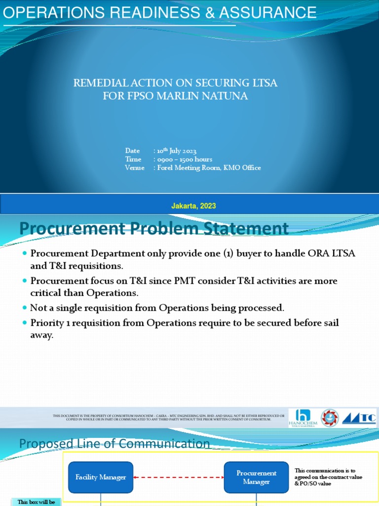 Remedial Action On Procurement LTSA | PDF | Procurement