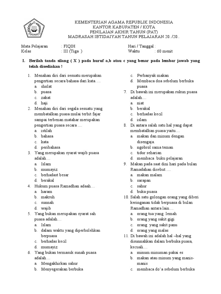 Menaklukkan Soal Esai Fiqih Kelas 3 SMA Semester 1: Panduan Lengkap untuk Sukses