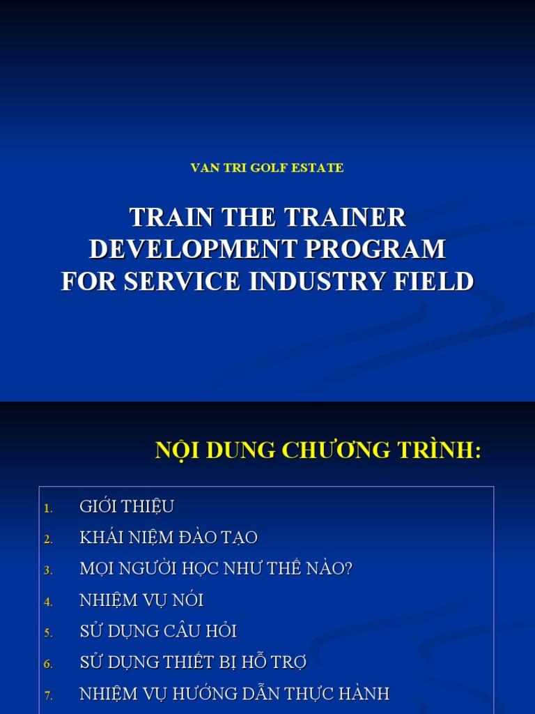 1.1. Lesson - Train The Trainer Development Program For Service ...