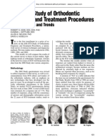 2008 JCO Study of Orthodontic Diagnosis and Treatment Procedures Part 1 Results and Trends