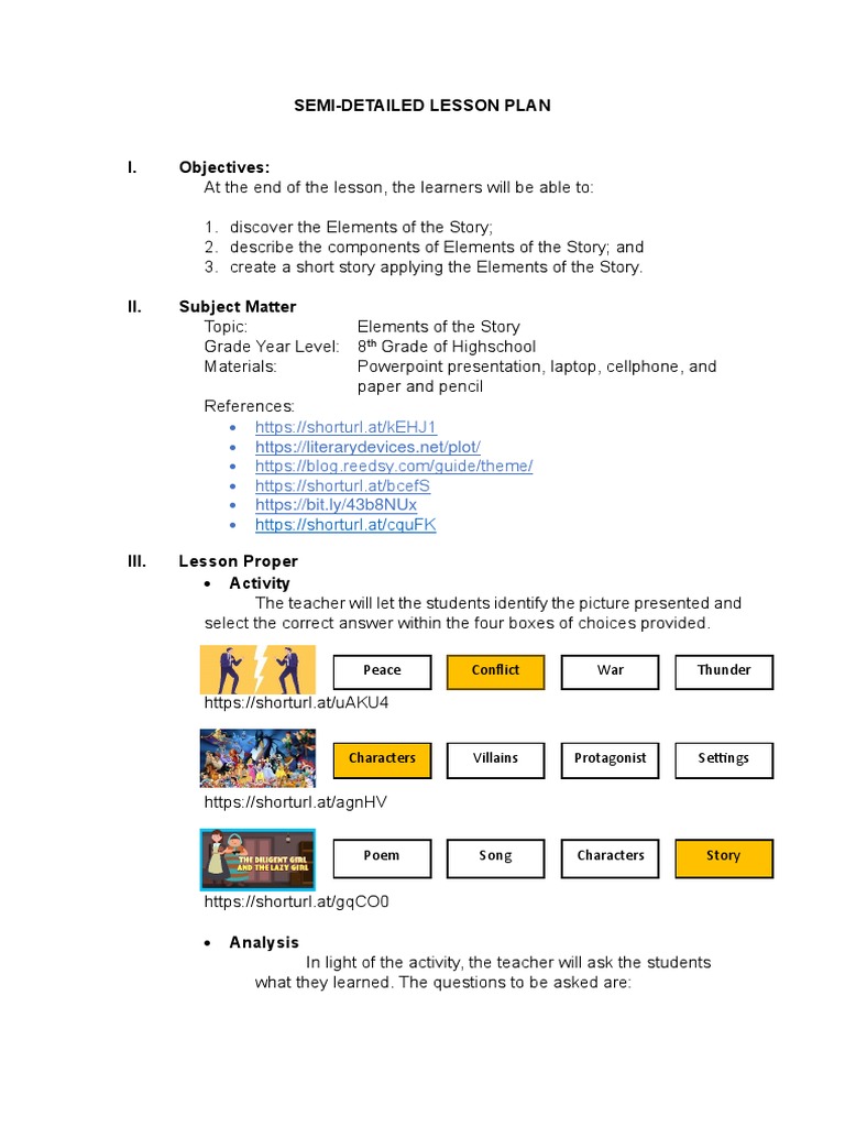 Edited - TTL 2 - Semi Detailed Lesson Plan | PDF | Narration | Cognition