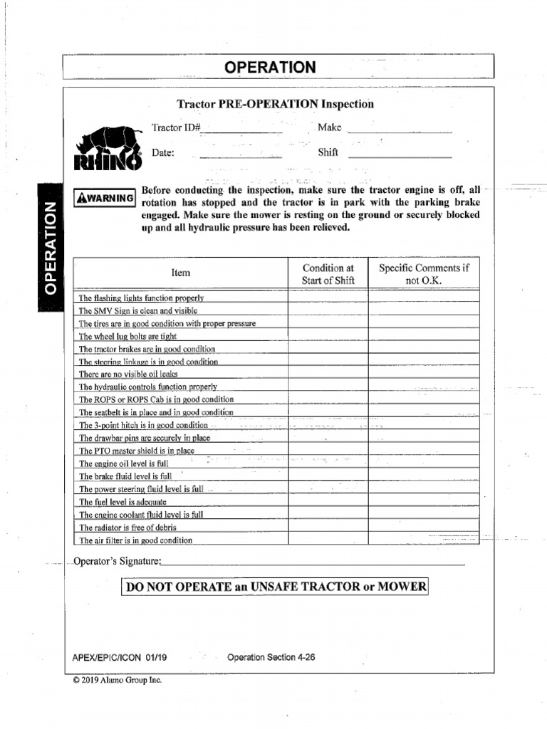 Tractor User Manual | PDF