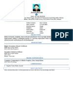 Jawad Hussain CV