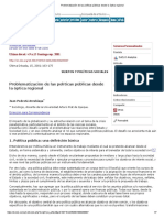 Problematización de Las Políticas Públicas Desde La Óptica Regional