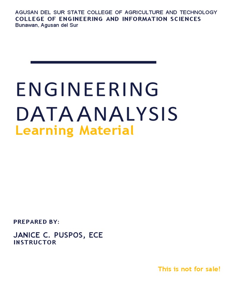 Engineering Data Analysis Learning Material | PDF | Survey Methodology ...