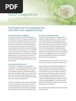 The Thrombin Time Test and Reptilase Test - What Is Their Role in Coagulation Testing