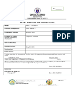 2022 Travel Order Template