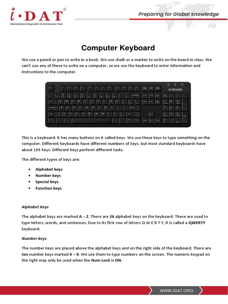 Overview of Computer Keyboard Keys | PDF