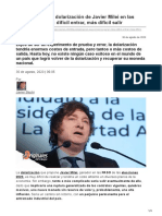 La Propuesta de Dolarización de Javier Milei en Las Elecciones 2023 Difícil Entrar Más Difícil Salir