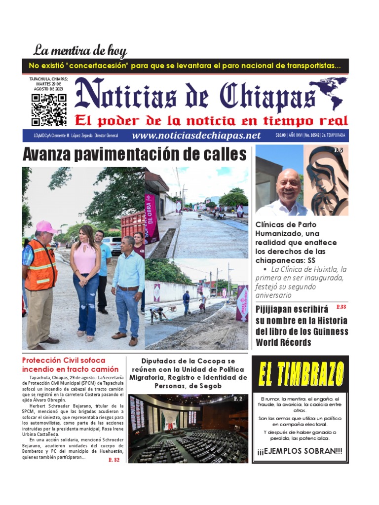 PERIÓDICO NOTICIAS DE CHIAPAS, EDICIÓN VIRTUAL MIÉRCOLES 30 DE AGOSTO ...