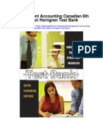 Management Accounting Canadian 6th Edition Horngren Test Bank
