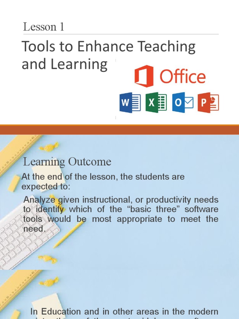 Module 4 Lesson 1 Tools To Enhance Teaching And Learning Pdf