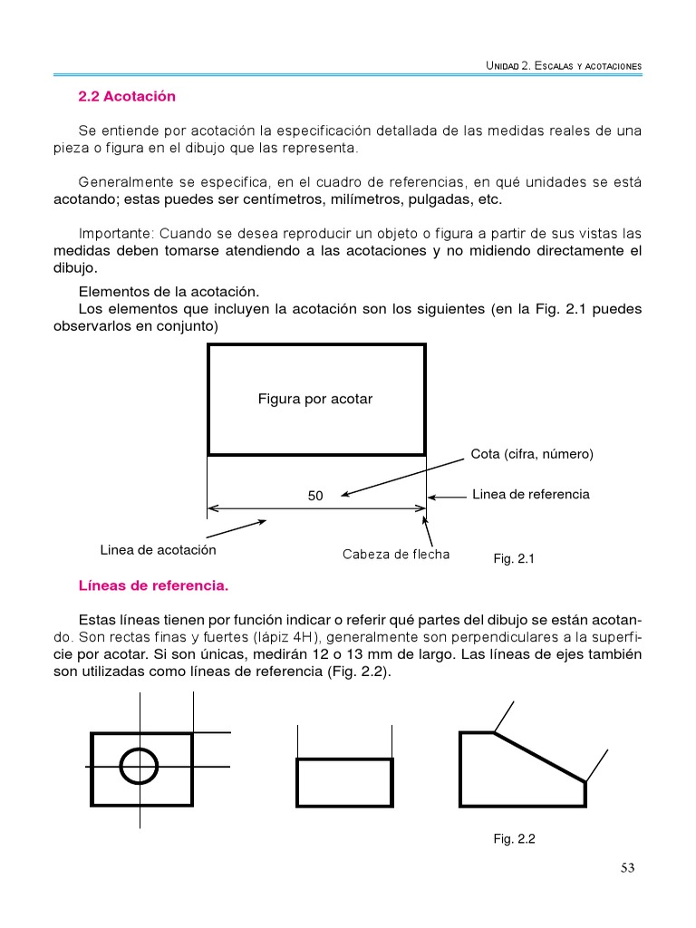 Acotaciones en Dibujo Técnico | PDF | Dibujo