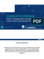 Menggunakan Perangkat Lunak Lembar Sebar (Spreadsheet) Tingkat Dasar