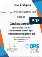 Comunicación Sobre Vacunación Segura Orientaciones para Apoyar Al Personal de Salud-Certificado Del Curso 3064520