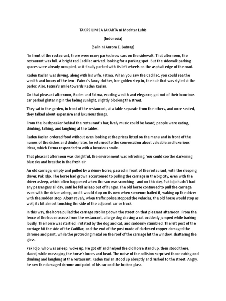 TAKIPSILIM SA JAKARTA Ni Mochtar Lubis PDF