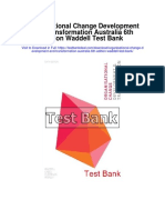 Organisational Change Development and Transformation Australia 6th Edition Waddell Test Bank