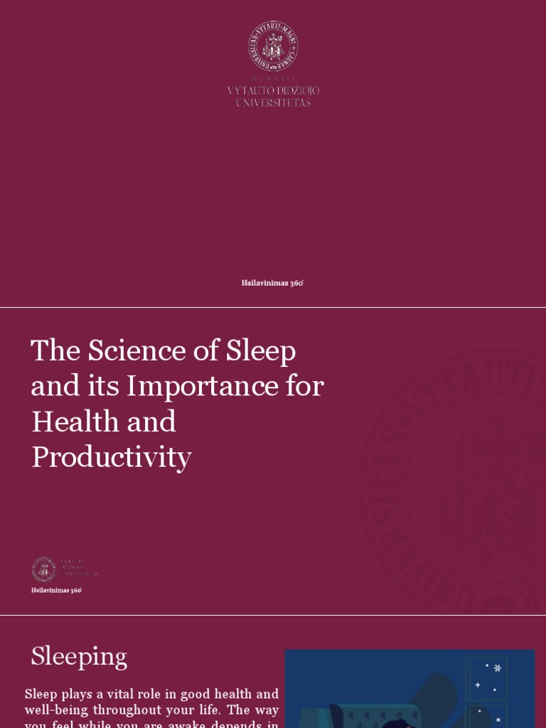 The Science of Sleep for Health & Productivity | PDF
